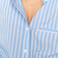 Oversize Hemd aus Baumwolle in Blau - 'PORTO' - The Baltic Shop