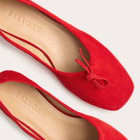 Pina Heels, rotes Veloursleder - The Baltic Shop