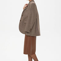 Rock 'TOSCANA' | A - Linie aus Kunstleder in Mandel - The Baltic Shop