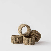 Serviettenring, 4er - Set, naturfarben - The Baltic Shop