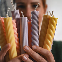 Set von 2 Stabkerzen aus Soja und Raps Wachs - The Baltic Shop