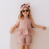 Shorts mit Rüschen aus Bio Musselin - The Baltic Shop