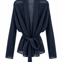 Kidmohair & Seide Strickjacke – handgefertigt in Lettland