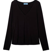Top 'ELBA' | weicher Bambusstoff in schwarz - The Baltic Shop
