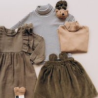 Veloursrock mit Teddyohren aus Bio Baumwolle - The Baltic Shop