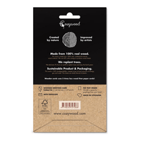 Weihnachtskarte aus Holz - glücklicher Reh - The Baltic Shop