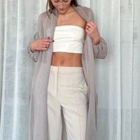 Cardigan mit weitem Ärmel aus Kidmohair und Seide - The Baltic Shop