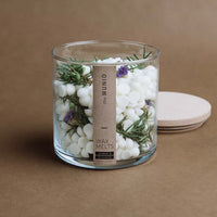 Bio Sojawachs Schmelzer im Glas, mit Wacholder und Limonium - The Baltic Shop