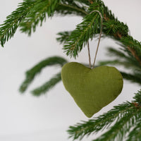 Weihnachtsbaumschmuck aus Naturleinen, 4er-Set - The Baltic Shop