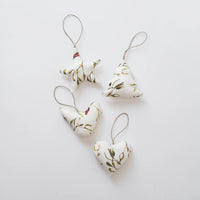 Weihnachtsbaumschmuck aus Naturleinen, 4er-Set - The Baltic Shop