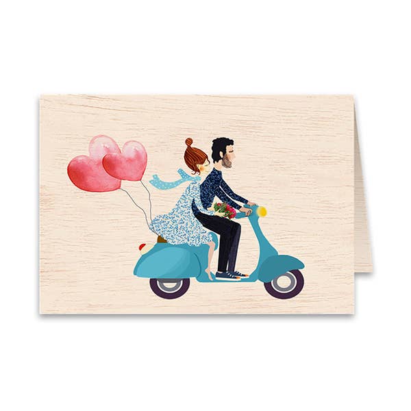 Hochzeitskarte aus Holz