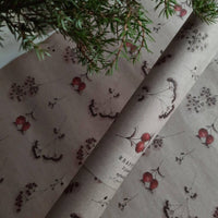 3 - teiliges Geschenkpapier aus Kraftpapier mit Blumenmuster - The Baltic Shop