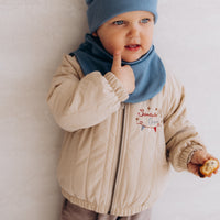 Haube aus Bio Baumwolle mit Teddy Ohren