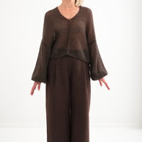 Weite Leinenhose "Elisa" in 4 Farben AW26