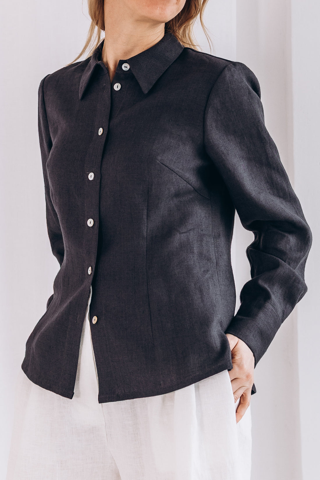 Zeitloses Hemd aus Leinen "Dina"