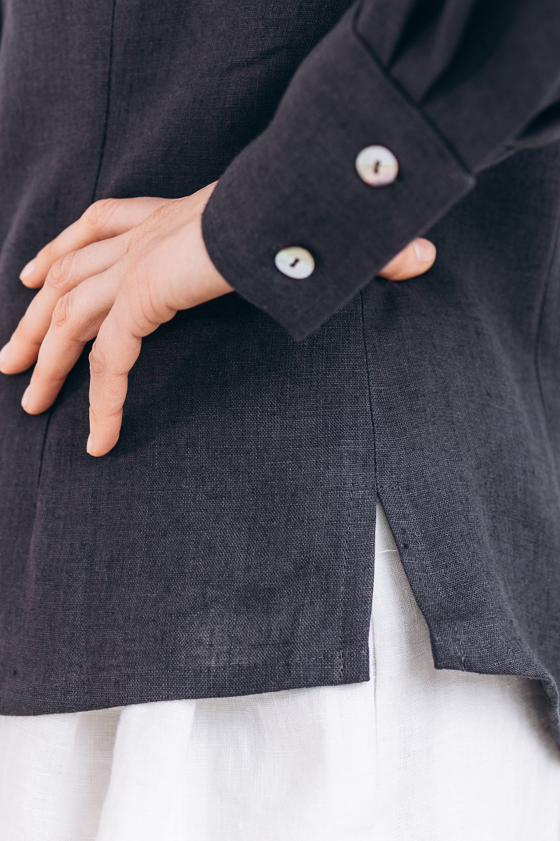 Zeitloses Hemd aus Leinen "Dina"