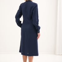 Leinenkleid mit lange Ärmel "Una" AW26