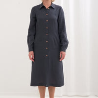 Leinenkleid mit lange Ärmel "Una" AW26