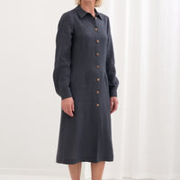 Leinenkleid mit lange Ärmel "Una" AW26