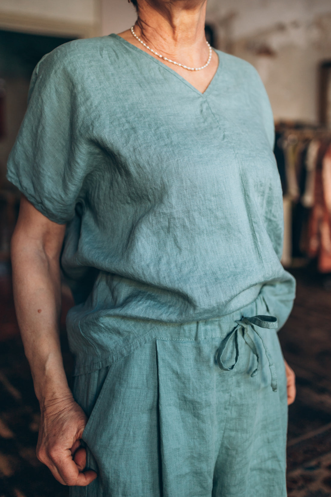 Leinenhose mit weiter Silhouette "Laima"