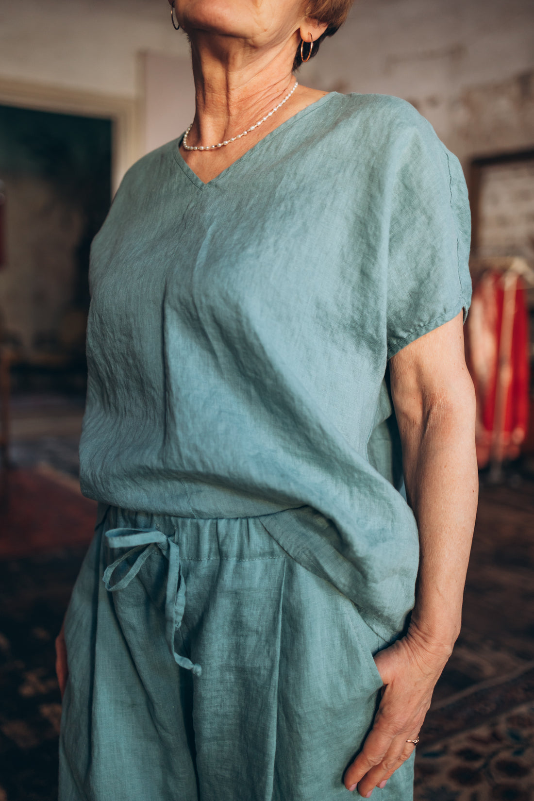 Leinenhose mit weiter Silhouette "Laima"