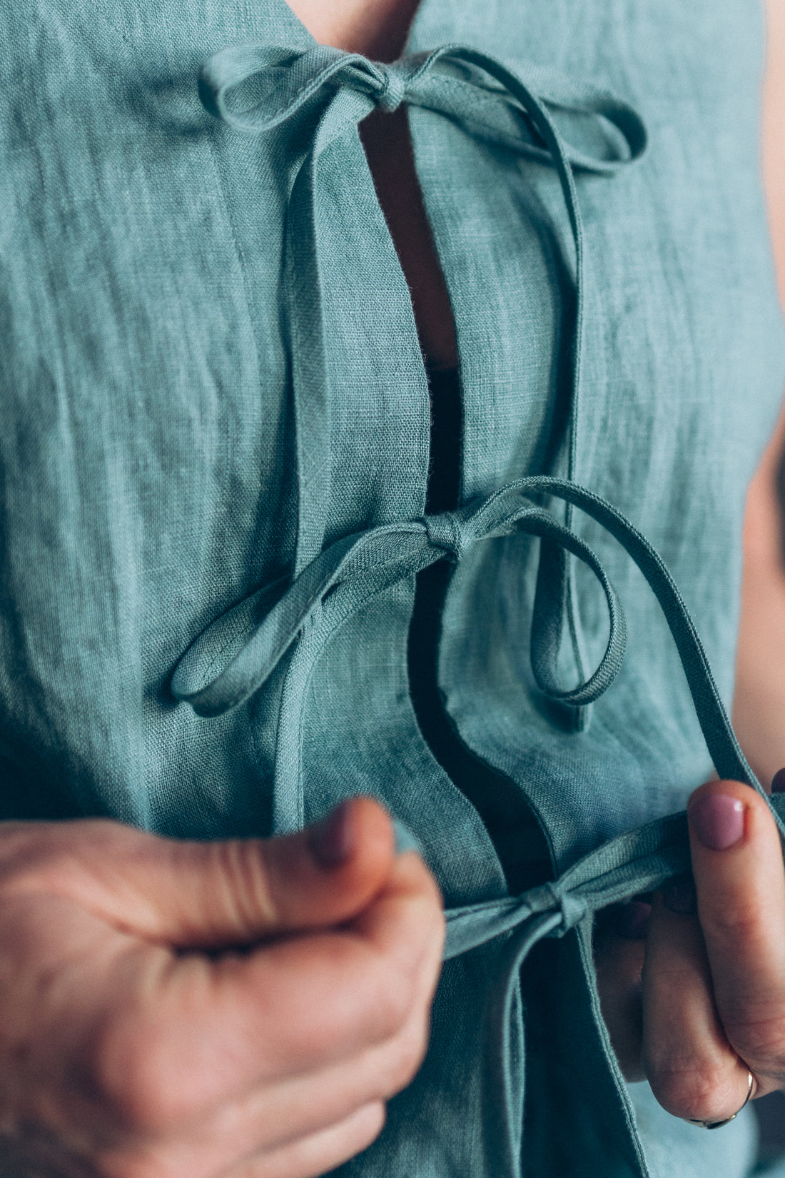 Ärmelloser Top aus Leinen "Luise"