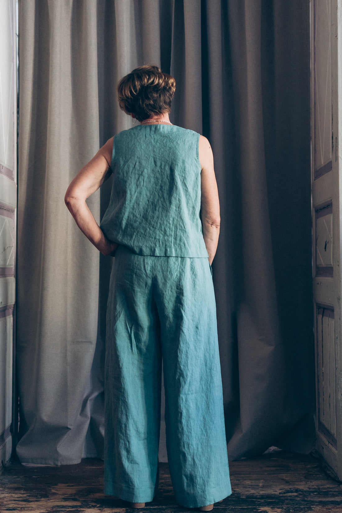 Ärmelloser Top aus Leinen "Luise"