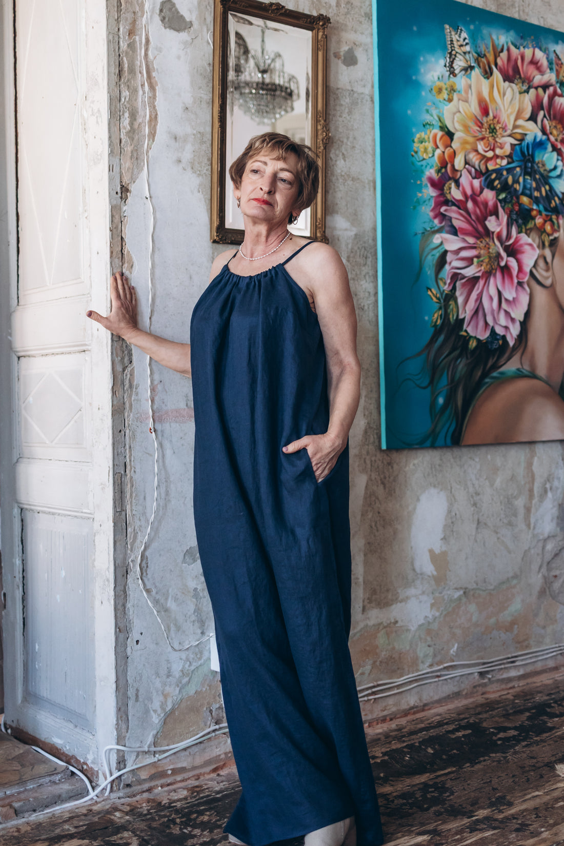 Overall aus leichten Leinen "Paula"