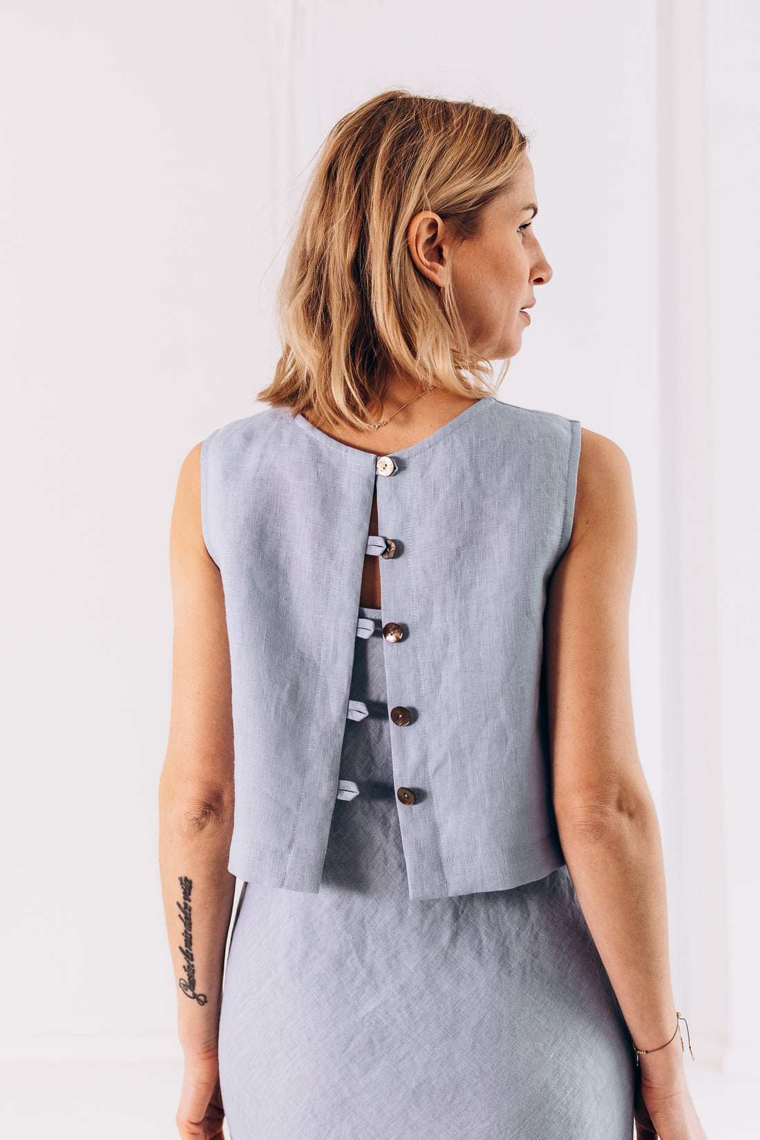 Slipkleid aus Leinen "Ruby"