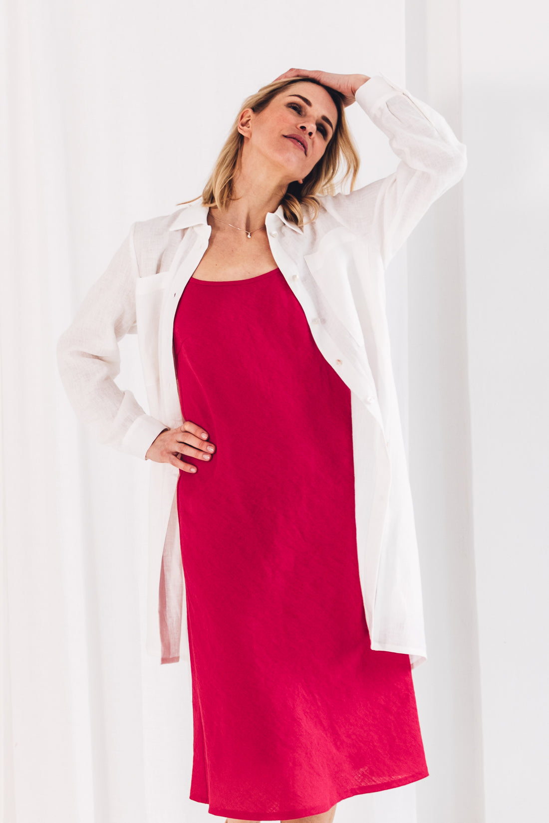 Slipkleid aus Leinen "Ruby"