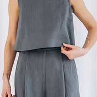 Crop Top aus Leinen "Julia"