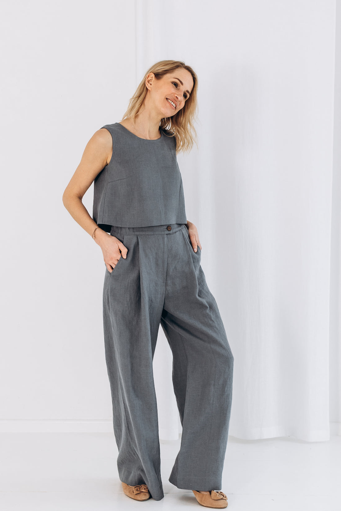 Weite Leinenhose "Elisa"