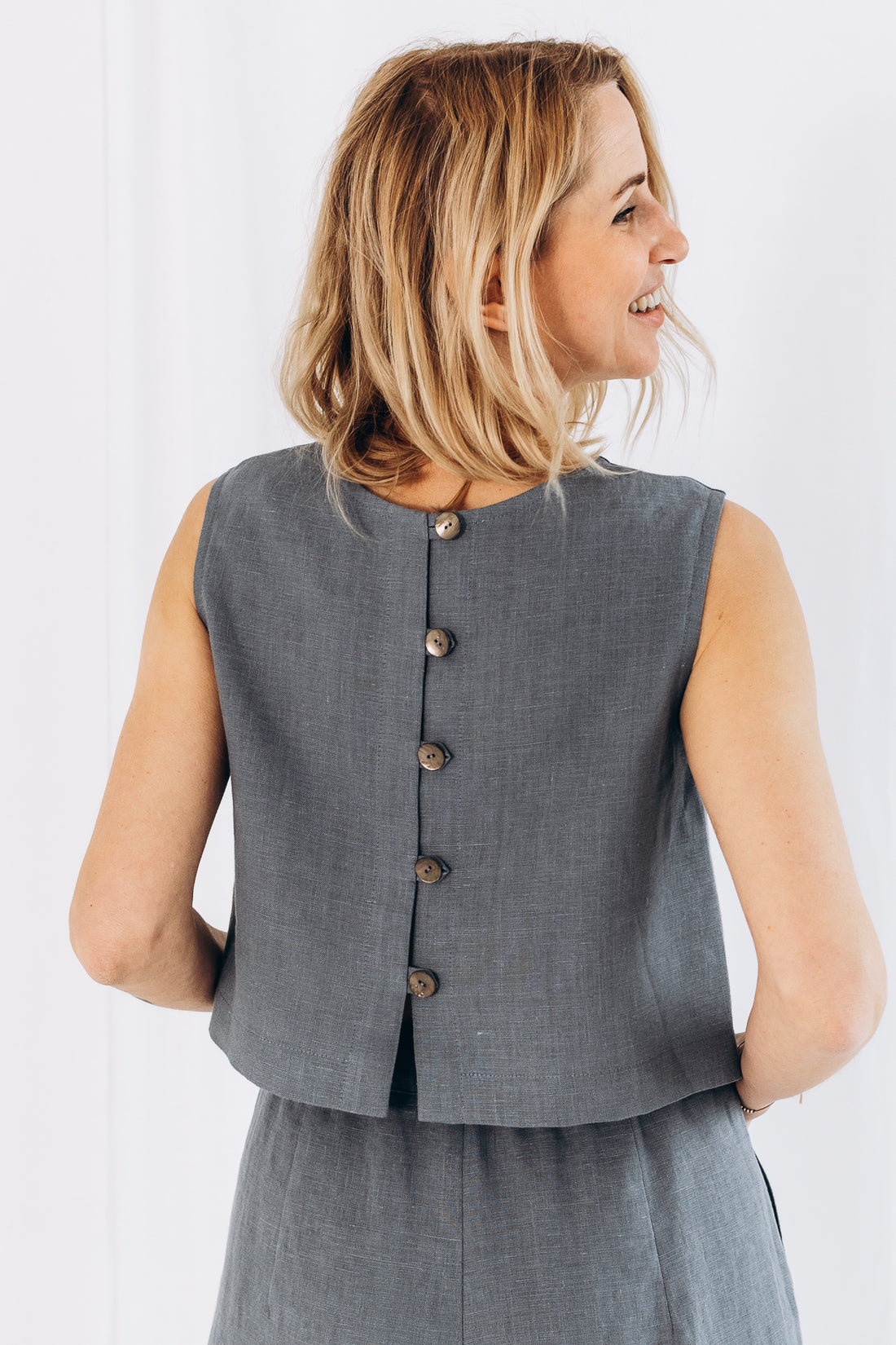 Crop Top aus Leinen "Julia"