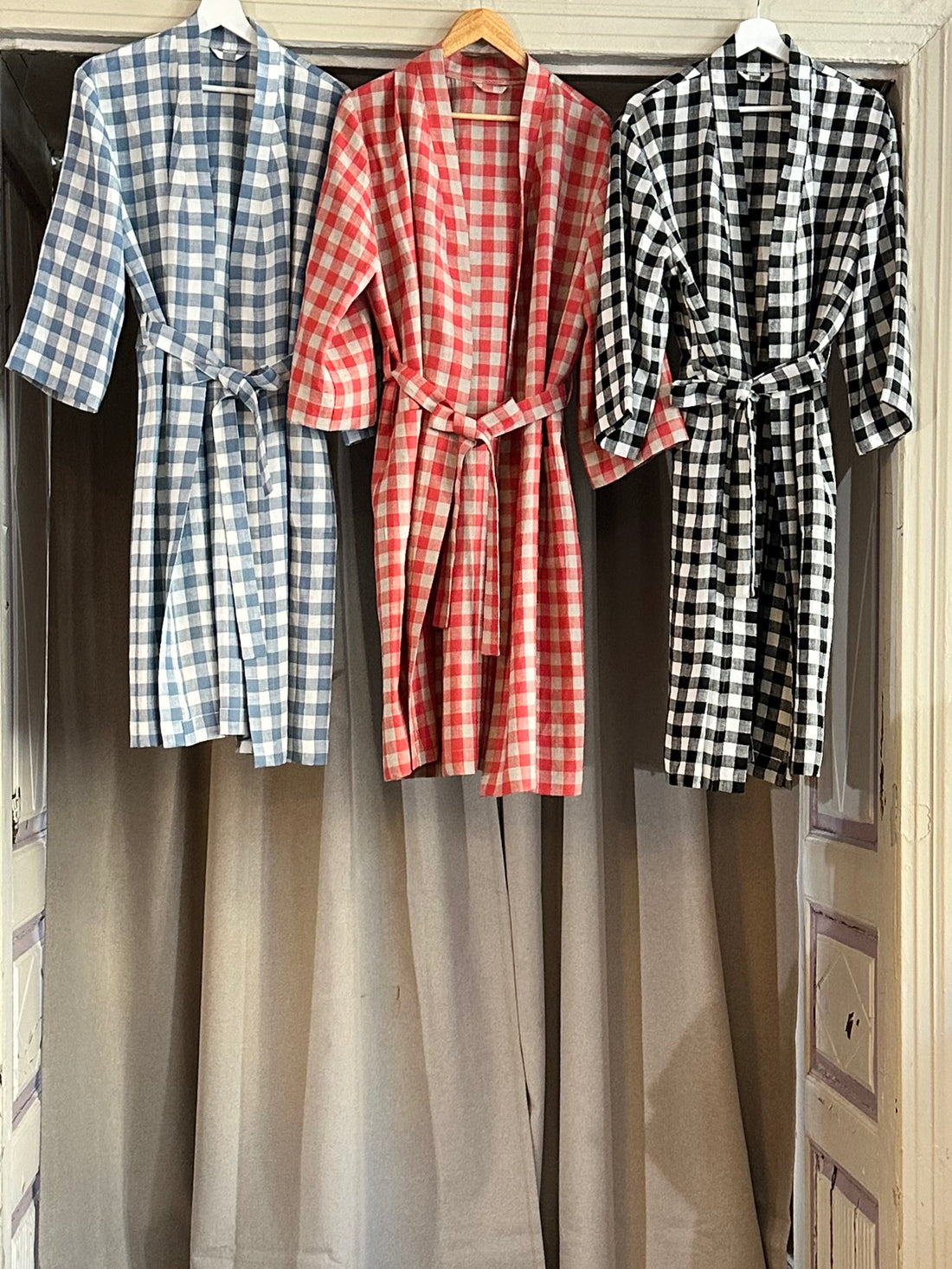 Unisex Bademantel aus Leinen