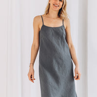 Slipkleid aus Leinen "Ruby"