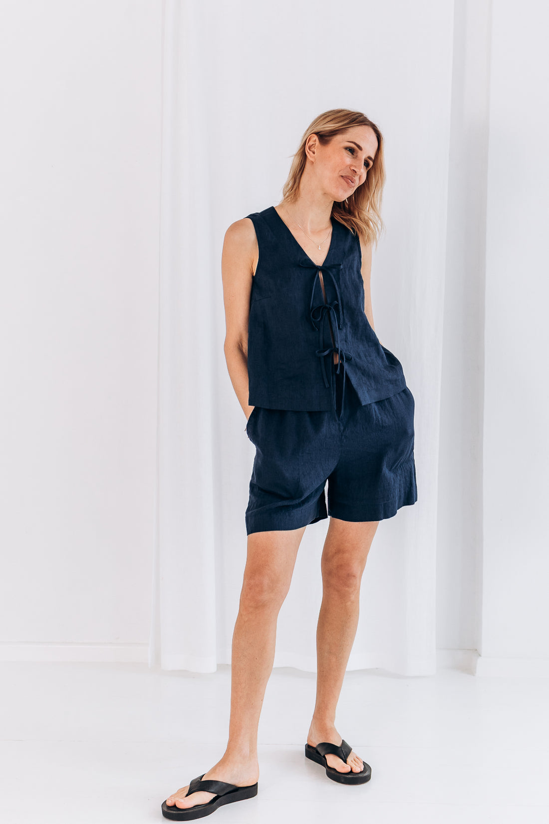 Kurze Leinenshorts "Billy"