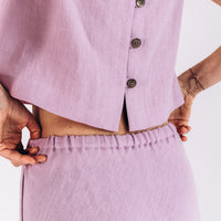 Bodenlanger Rock aus Leinen "Lina"