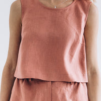 Crop Top aus Leinen "Julia"