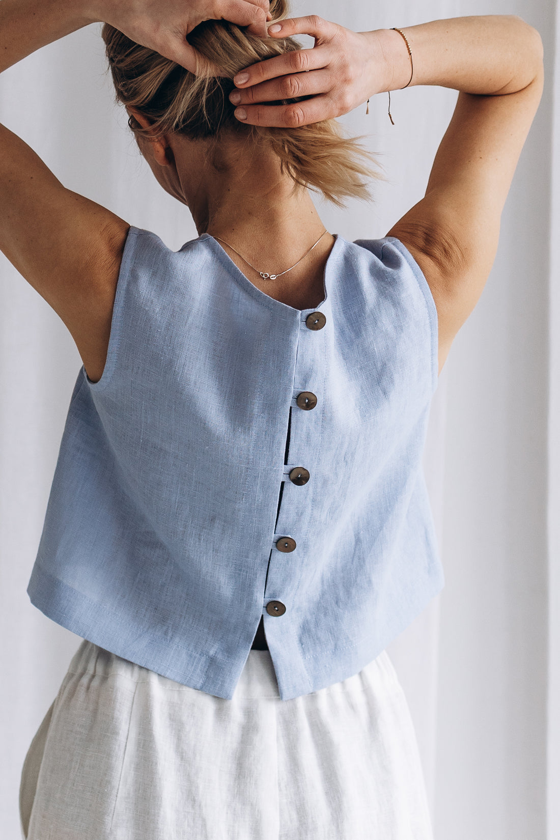 Crop Top aus Leinen "Julia"