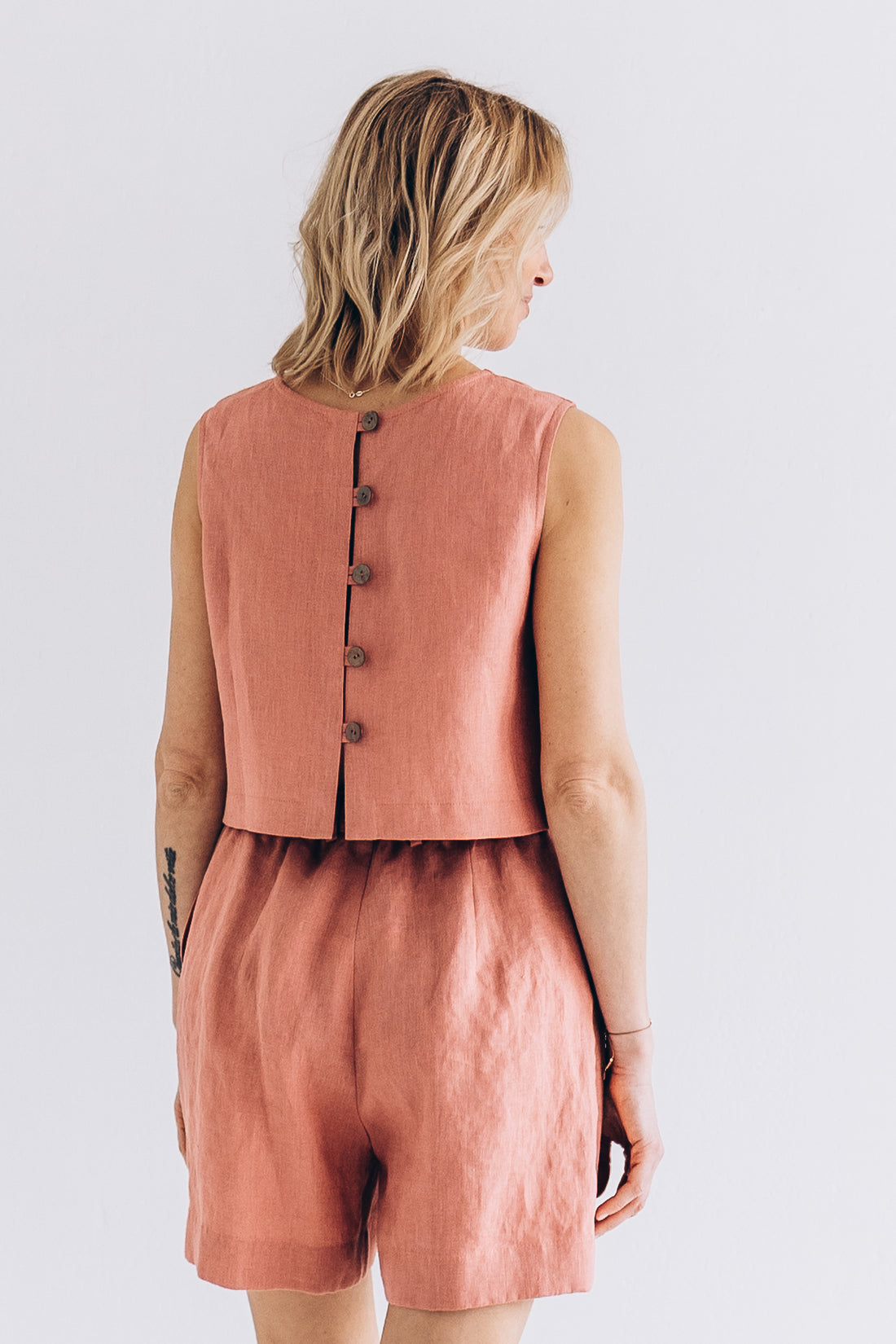 Crop Top aus Leinen "Julia"