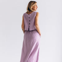 Bodenlanger Rock aus Leinen "Lina"