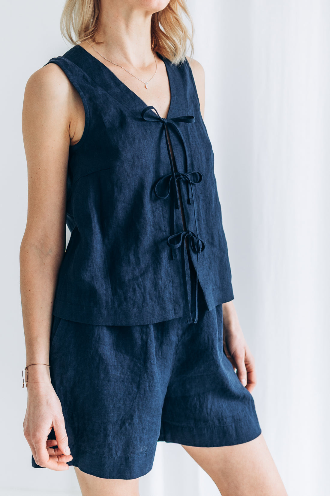 Ärmelloser Top aus Leinen "Luise"