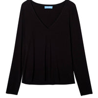 Top 'ELBA' | weicher Bambusstoff in schwarz