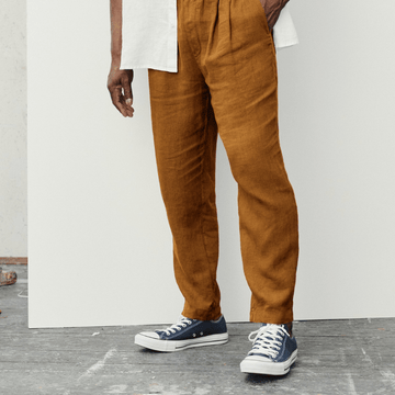 Acorn Hose aus Leinen in Bronze - The Baltic Shop