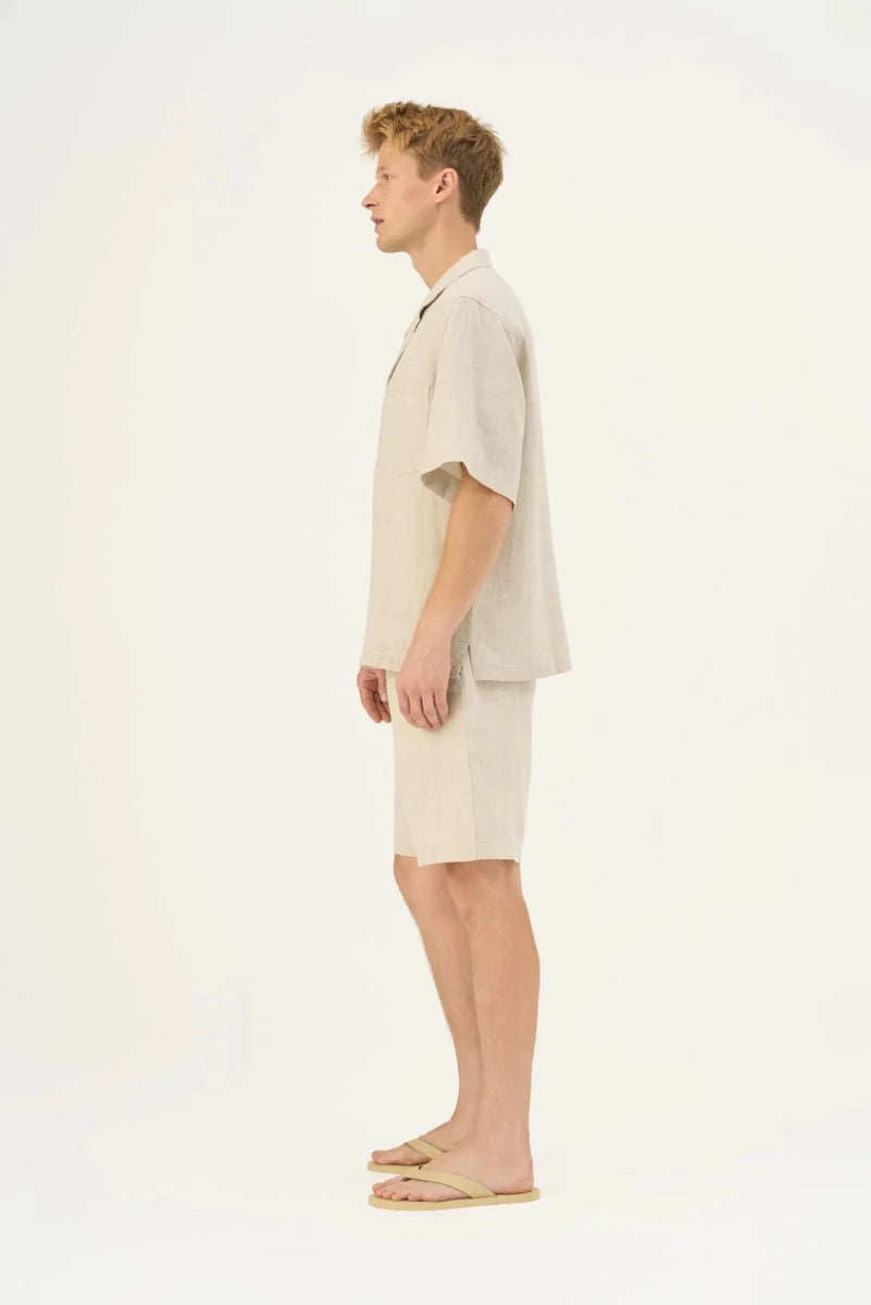 Amabilis Shorts in Melange – Entspannter Sommerkomfort aus Leinen - The Baltic Shop