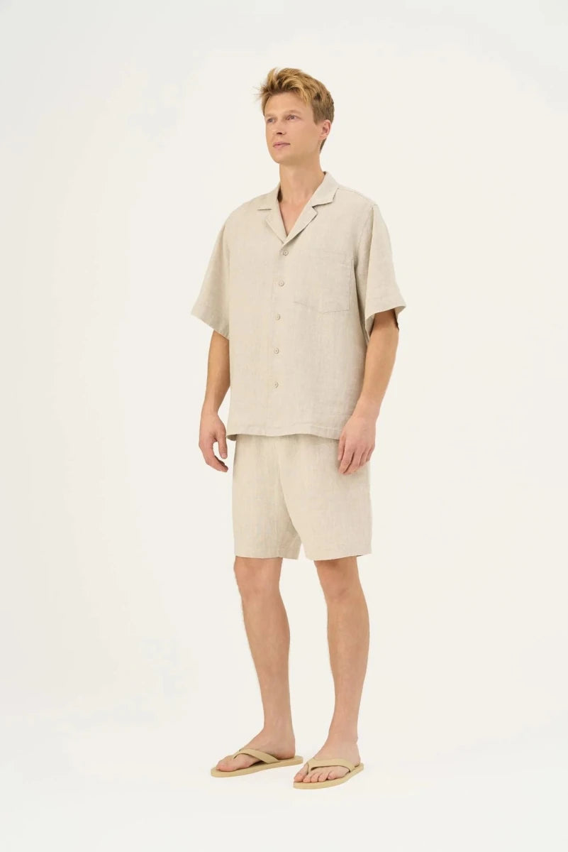 Amabilis Shorts in Melange – Entspannter Sommerkomfort aus Leinen - The Baltic Shop