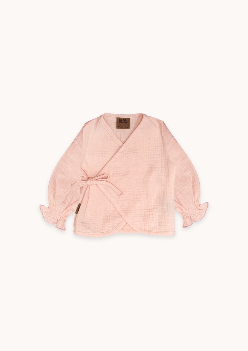 Baby Wickeljacke aus Musselin mit Rüschen - The Baltic Shop