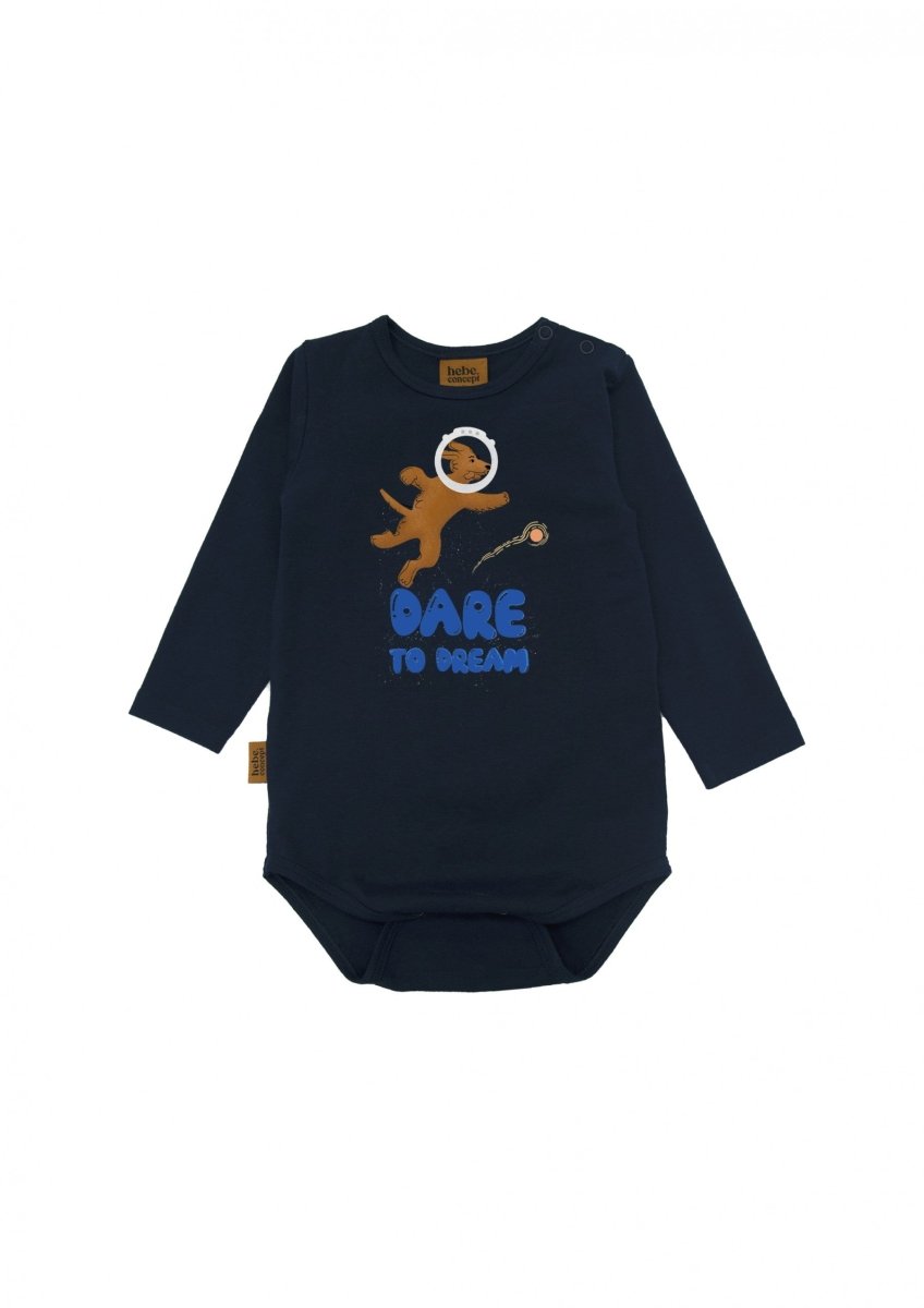 Blaues Body mit Aufdruck „Dare To Dream“. - The Baltic Shop