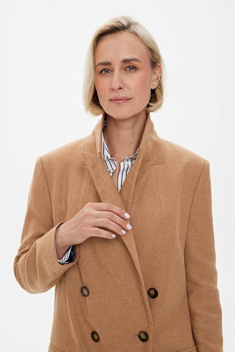 Blazer 'MILAN' - Premium - Wollmischung in Karamell - The Baltic Shop