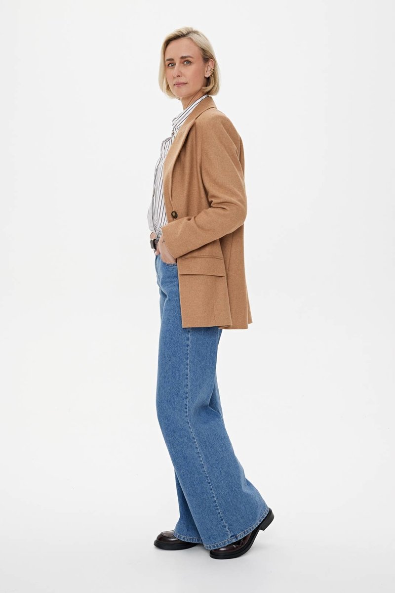 Blazer 'MILAN' - Premium - Wollmischung in Karamell - The Baltic Shop